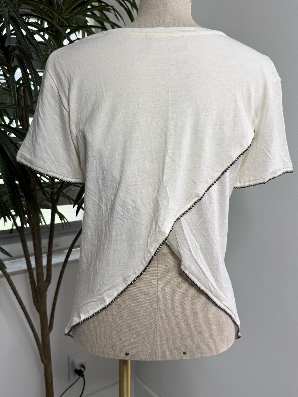 Kooples Tshirt Open Back Beaded